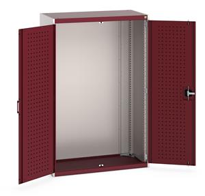 40013017.** cubio cupboard with perfo doors. WxDxH: 1050x525x1600mm. RAL 7035/5010 or selected